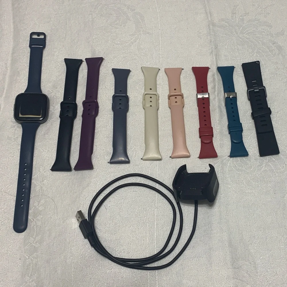 9 Fitbit Wristbands and Charger Set - Multi-Color (Device not included)